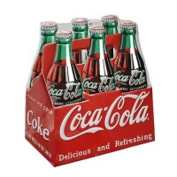 Enseigne Coca-Cola en métal avec relief / Emballage